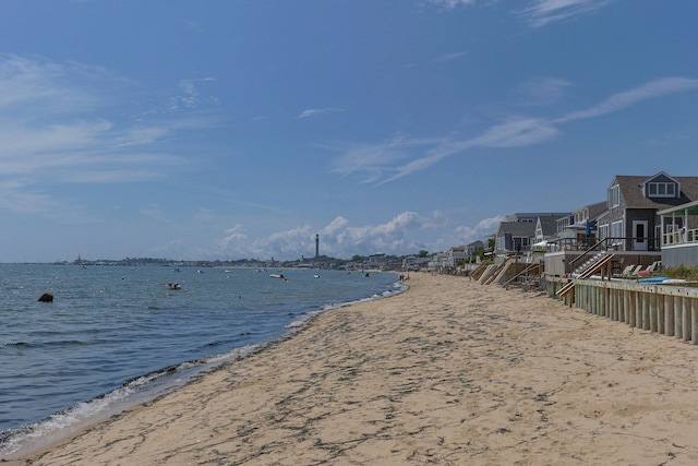 water view featuring a beach view