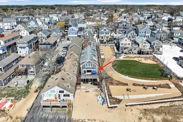 bird's eye view with a residential view
