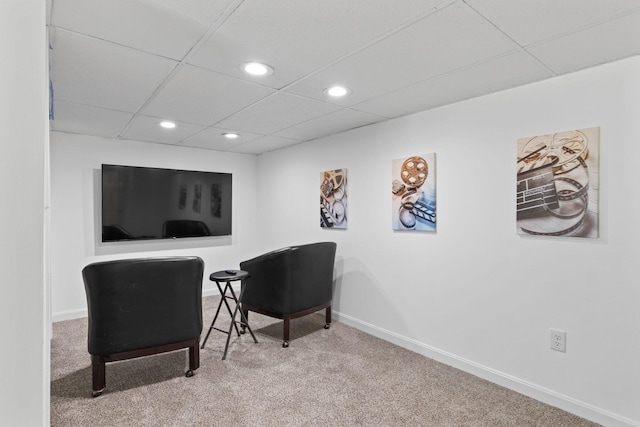 6 Januit St, Sandwich, MA 02563 - sitting room with carpet, recessed lighting, and baseboards