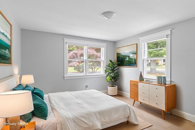 6 Januit St, Sandwich, MA 02563 - bedroom featuring multiple windows, light wood-style flooring, and baseboards