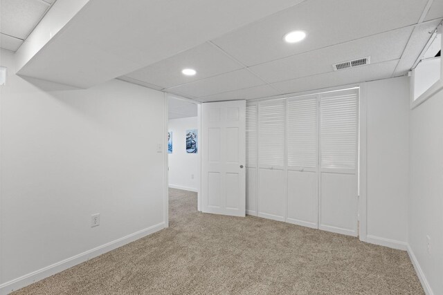 6 Januit St, Sandwich, MA 02563 - finished below grade area featuring carpet, a drop ceiling, baseboards, and recessed lighting