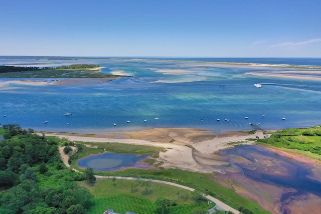 aerial view of property's location with expansive coastline