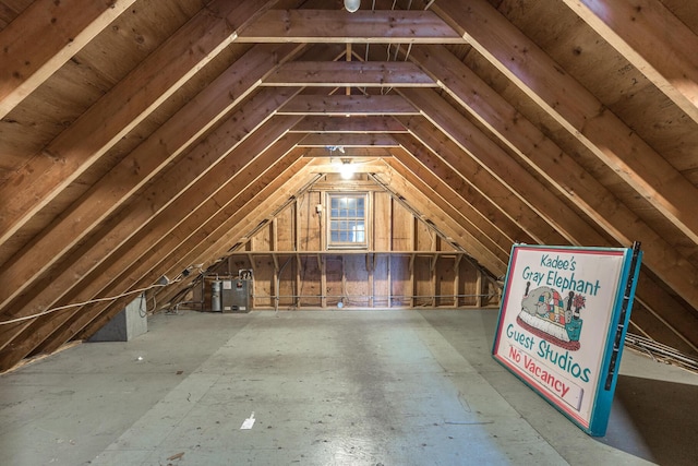 view of attic