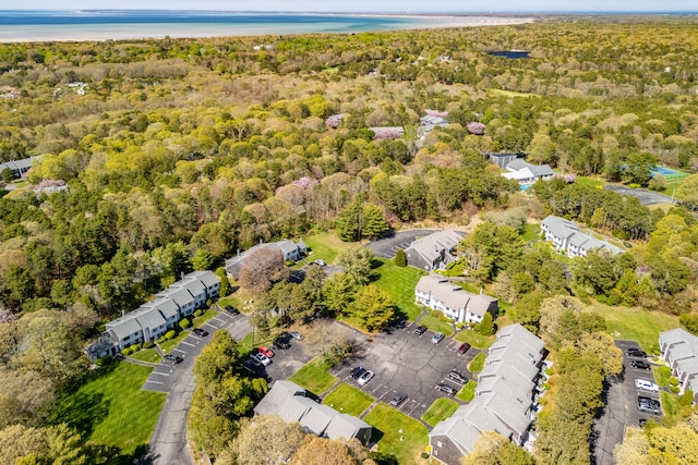 137 Crescent Ln, Brewster, MA 02631 - bird's eye view of a nearby body of water and a heavily wooded area