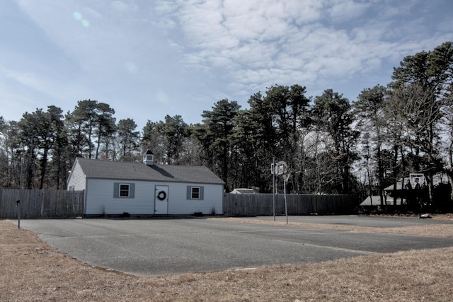 exterior space featuring fence