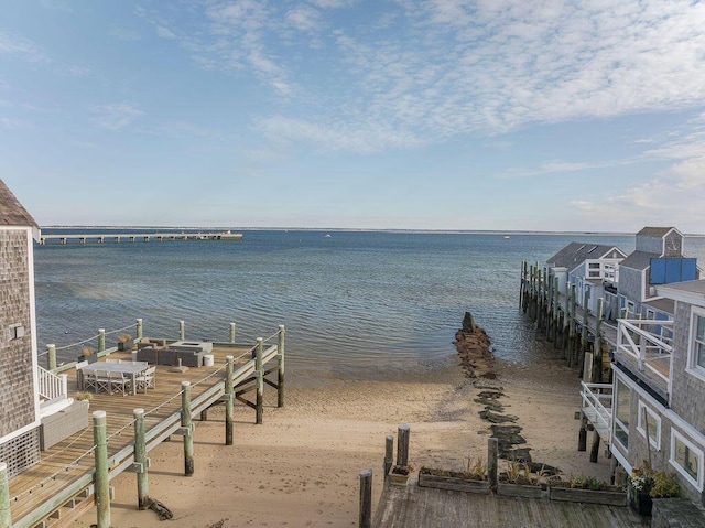 water view with a beach view