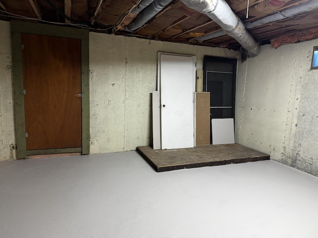 view of basement