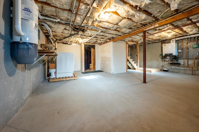 121 S Yarmouth Rd, Dennis, MA 02638 - unfinished basement with a central vacuum unit and stairway