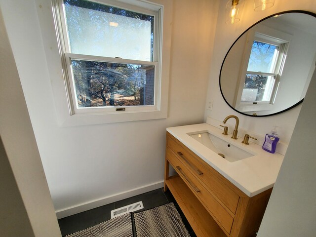 20 Spooner Rd, Eastham, MA 02642 - bathroom with vanity and tile patterned floors