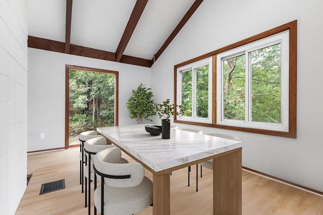 320 Coles Neck Rd, Wellfleet, MA 02667 - dining space featuring light wood-style flooring and baseboards