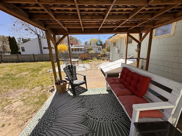 view of patio / terrace with a fenced backyard