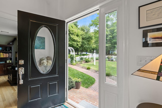 4 Canterbury Ln, Bourne, MA 02532 - foyer entrance with wood finished floors