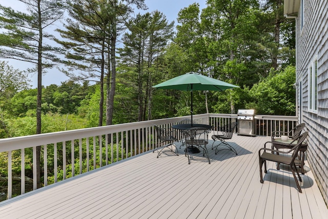 4 Canterbury Ln, Bourne, MA 02532 - deck featuring outdoor dining area and a grill