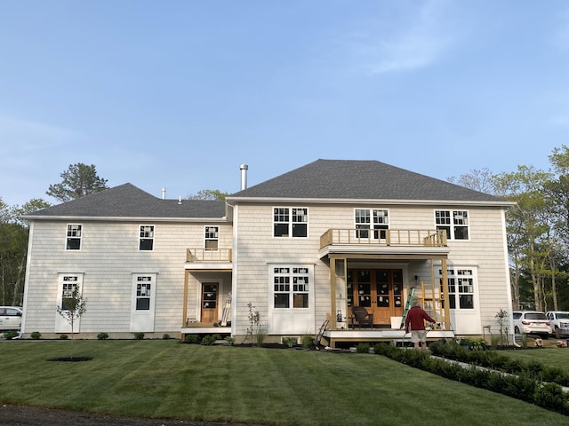 160 Ashumet Rd, East Falmouth, MA 02536 - back of property with a balcony and a yard