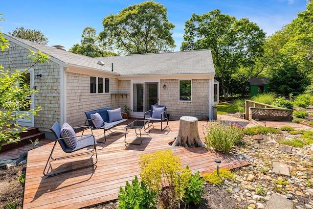 6 Paddock Dr, Harwich, MA 02645 - wooden deck featuring an outdoor hangout area