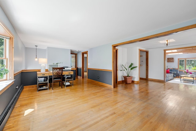 6 Paddock Dr, Harwich, MA 02645 - office with a baseboard radiator and light wood finished floors