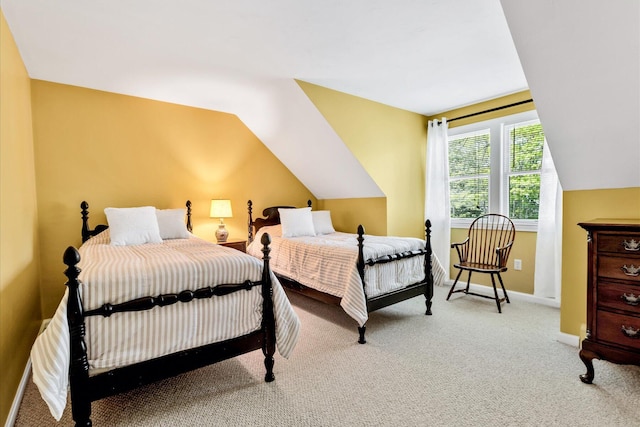 17 Greenway Cir, Sandwich, MA 02563 - bedroom featuring carpet floors, lofted ceiling, and baseboards