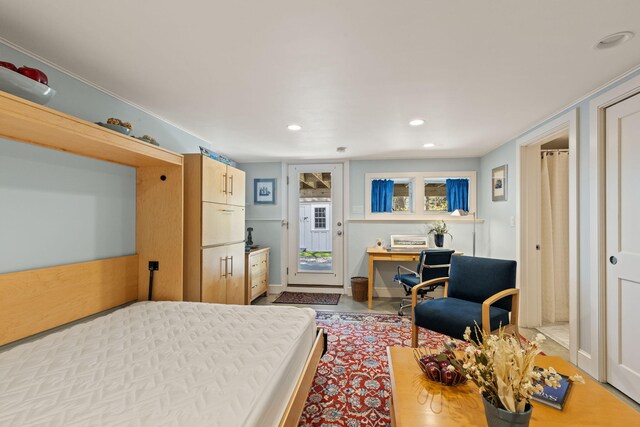116 Happy Valley Rd, Chatham, MA 02633 - bedroom with recessed lighting and access to outside