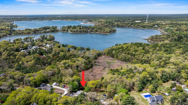 215 Head Of The Bay Rd, Buzzards Bay, MA 02532 - aerial overview of property's location with a forest and a large body of water