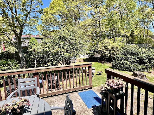 view of wooden deck