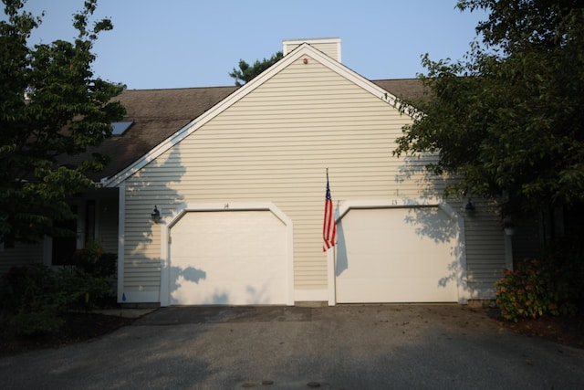 view of home's exterior featuring a garage