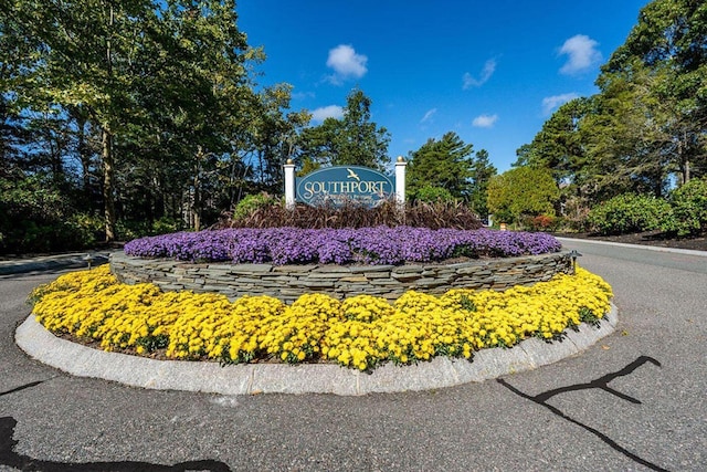 view of community sign