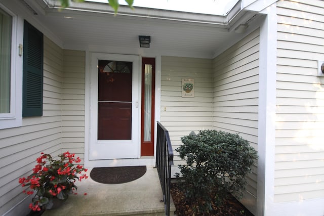 view of doorway to property