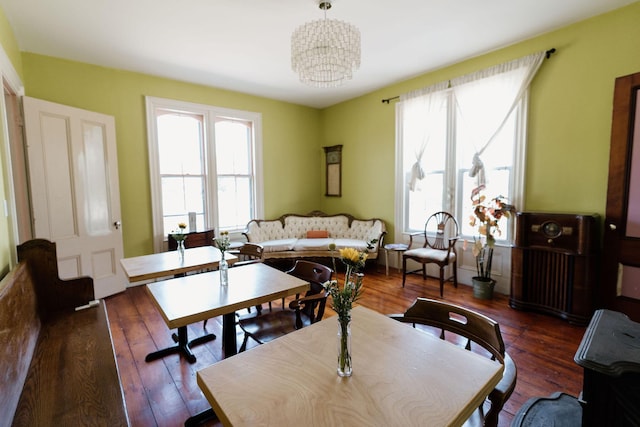 115 Rte 28, West Harwich, MA 02671 - dining space with a chandelier and hardwood / wood-style flooring