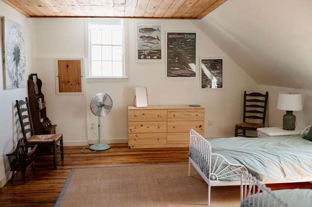 115 Rte 28, West Harwich, MA 02671 - bedroom with vaulted ceiling, wood ceiling, baseboards, and wood finished floors