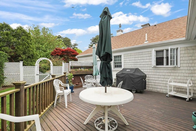 8 Viking Rock Rd, South Yarmouth, MA 02664 - deck with grilling area and outdoor dining area
