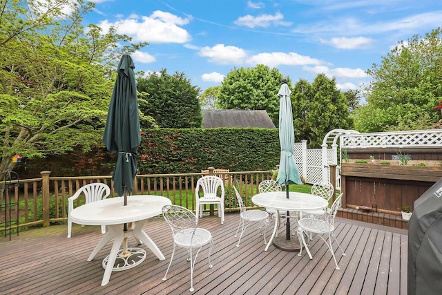 8 Viking Rock Rd, South Yarmouth, MA 02664 - wooden deck featuring outdoor dining space