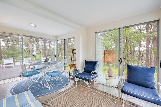 view of sunroom / solarium