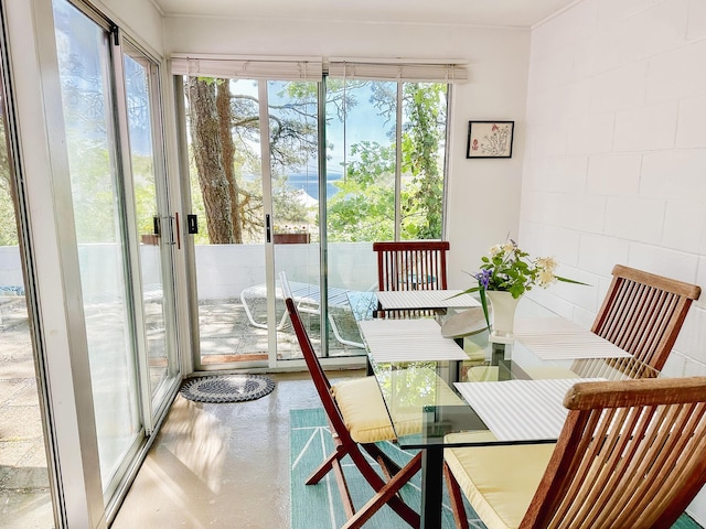 view of sunroom