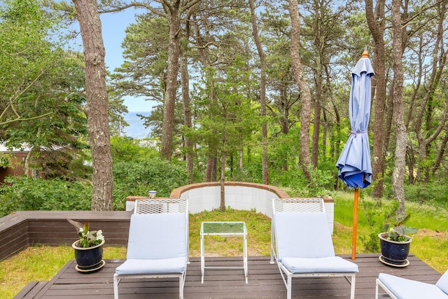 view of wooden terrace