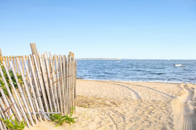 water view featuring a beach view