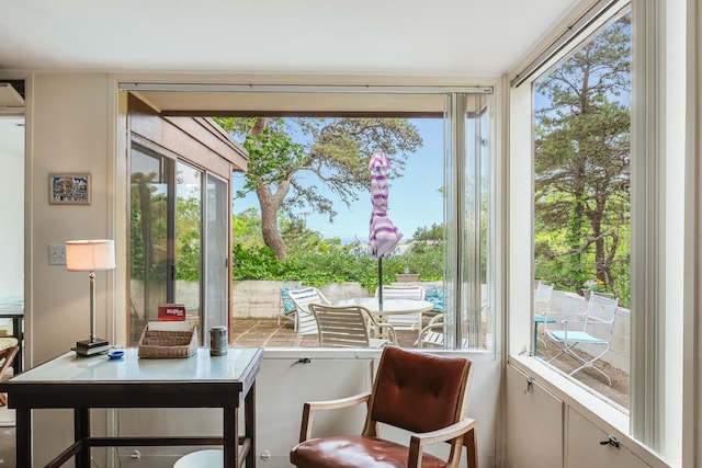 view of sunroom