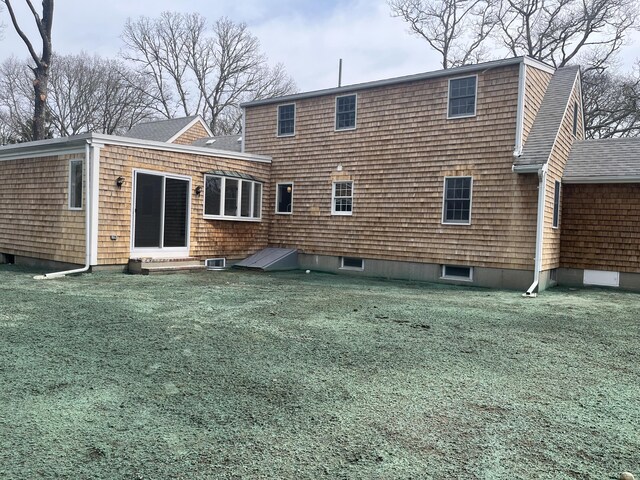 23 Town Hall Ave, South Yarmouth, MA 02664 - rear view of property featuring a shingled roof