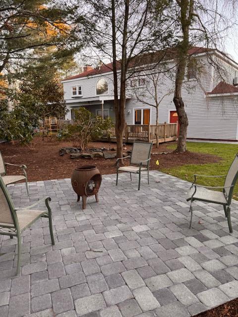 view of patio featuring a deck