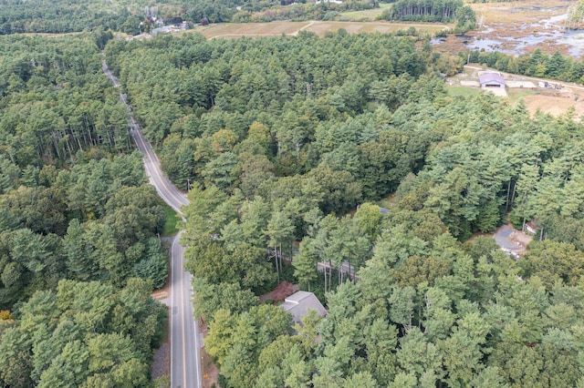 28 Brook St, Plympton, MA 02367 - aerial overview of property's location with a forest