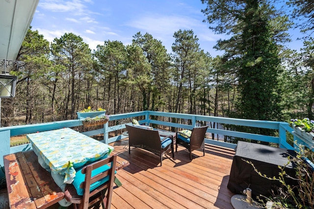 64 Gold Finch Ln, South Dennis, MA 02660 - wooden terrace featuring outdoor dining area