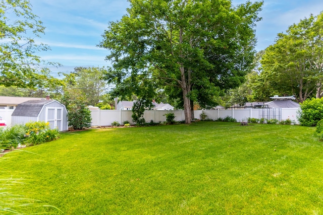 15 Mirror Brook Rd, West Yarmouth, MA 02673 - fenced backyard featuring a storage shed