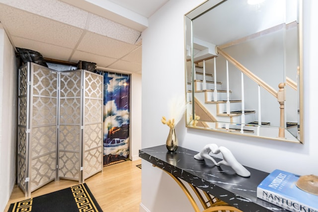 15 Mirror Brook Rd, West Yarmouth, MA 02673 - foyer with a paneled ceiling, wood finished floors, and stairs