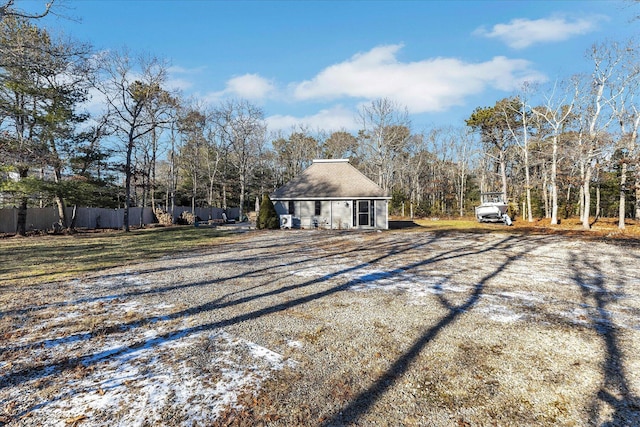 exterior space with fence