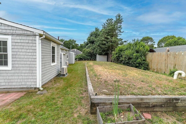 view of yard featuring ac unit