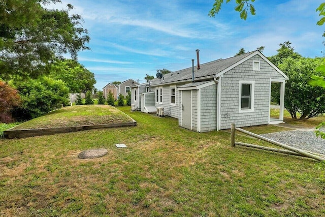 exterior space with a lawn