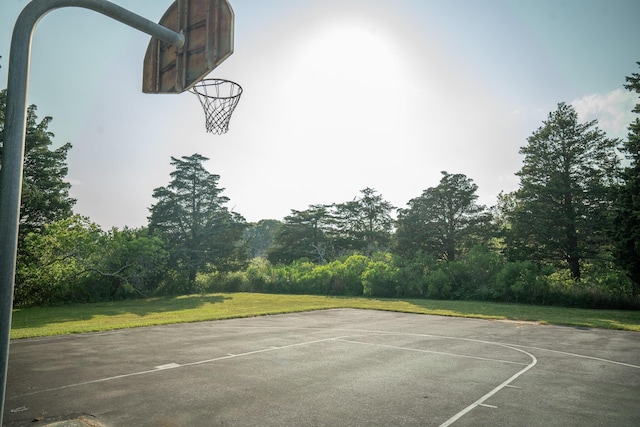625 Bridge Rd, Eastham, MA 02642 - view of basketball court featuring community basketball court and a lawn