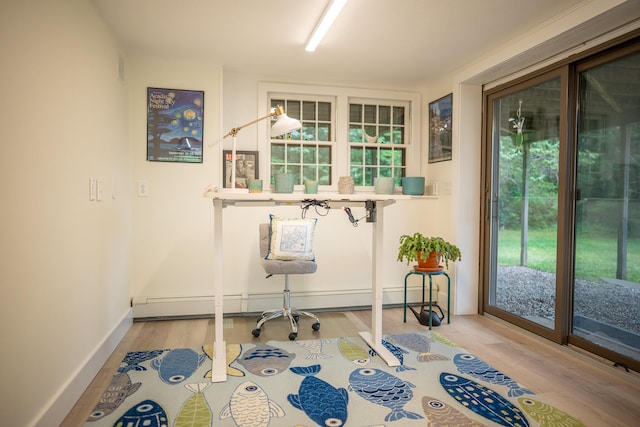 625 Bridge Rd, Eastham, MA 02642 - office space with wood finished floors, healthy amount of natural light, and baseboard heating