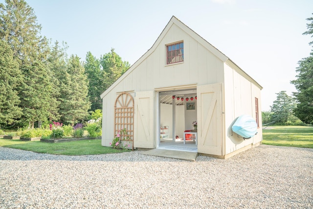 625 Bridge Rd, Eastham, MA 02642 - view of outdoor structure with gravel driveway