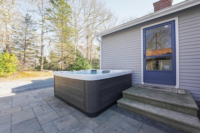 240 Oak St, Centerville, MA 02632 - view of patio / terrace with a hot tub