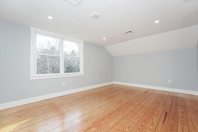 240 Oak St, Centerville, MA 02632 - bonus room featuring light wood-style floors, lofted ceiling, baseboards, and recessed lighting